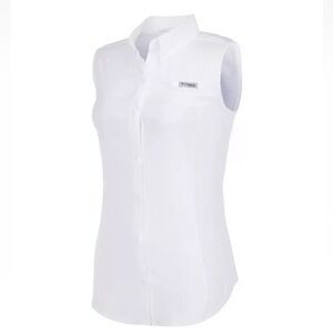 Columbia Women's Tamiami Sleeveless Shirt Tiki White  Size M
